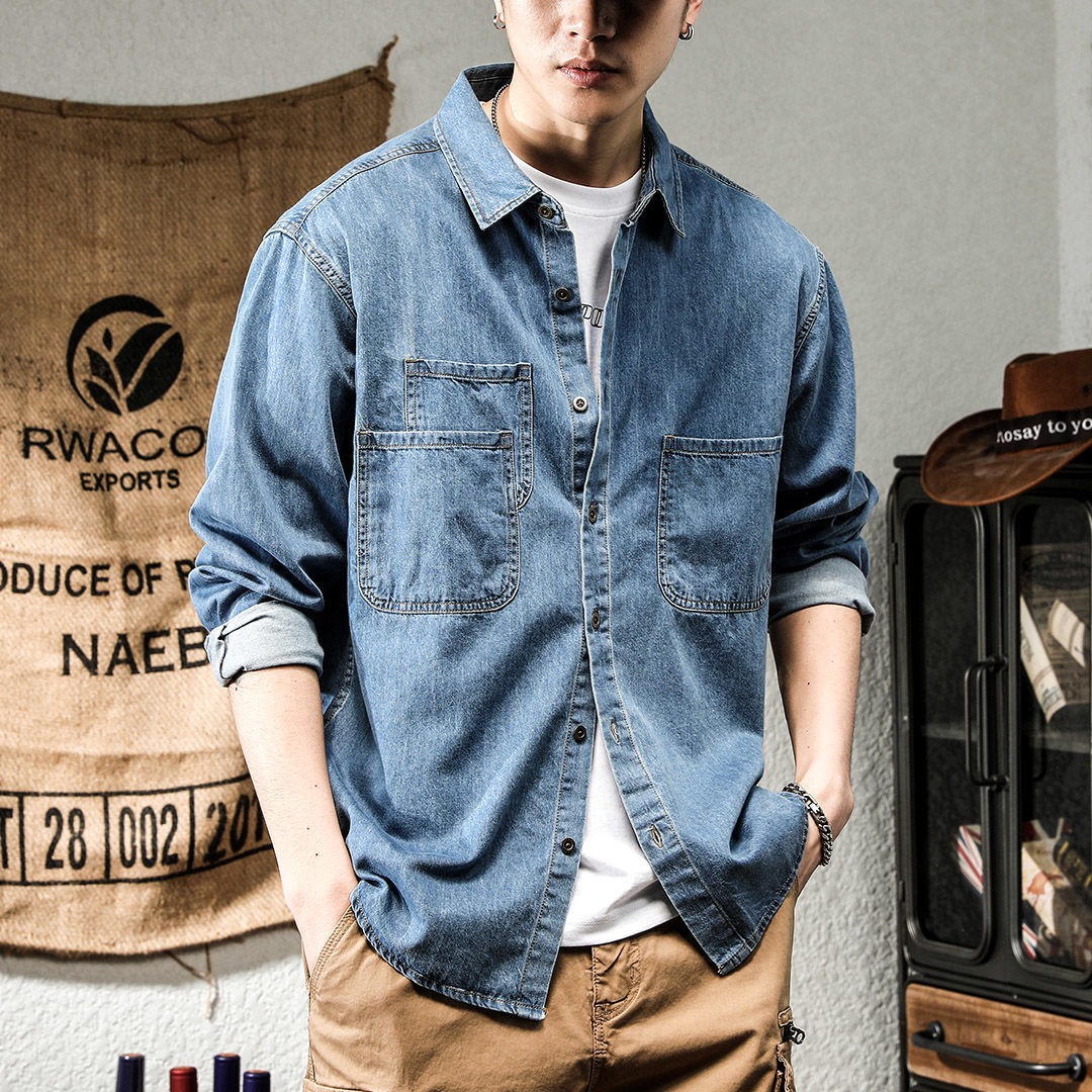 Winter Clothing Uae - Bahar Ruffian Yakışıklı Denim İşlemeli Uzun