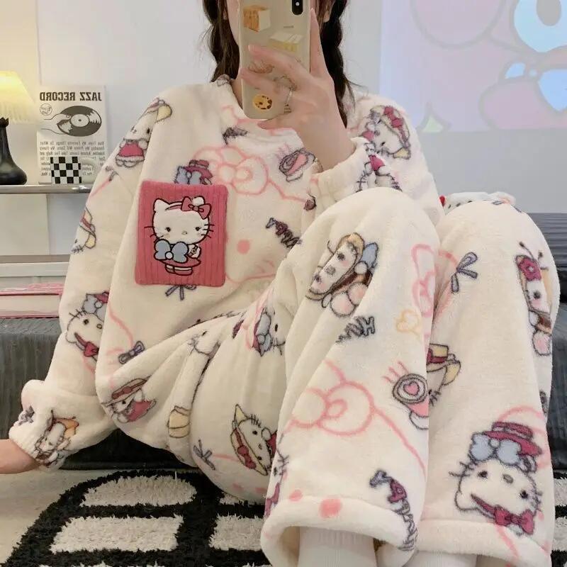 Winter Clothes - Kadın Pijamaları Hello Kitty Sonbahar Kış