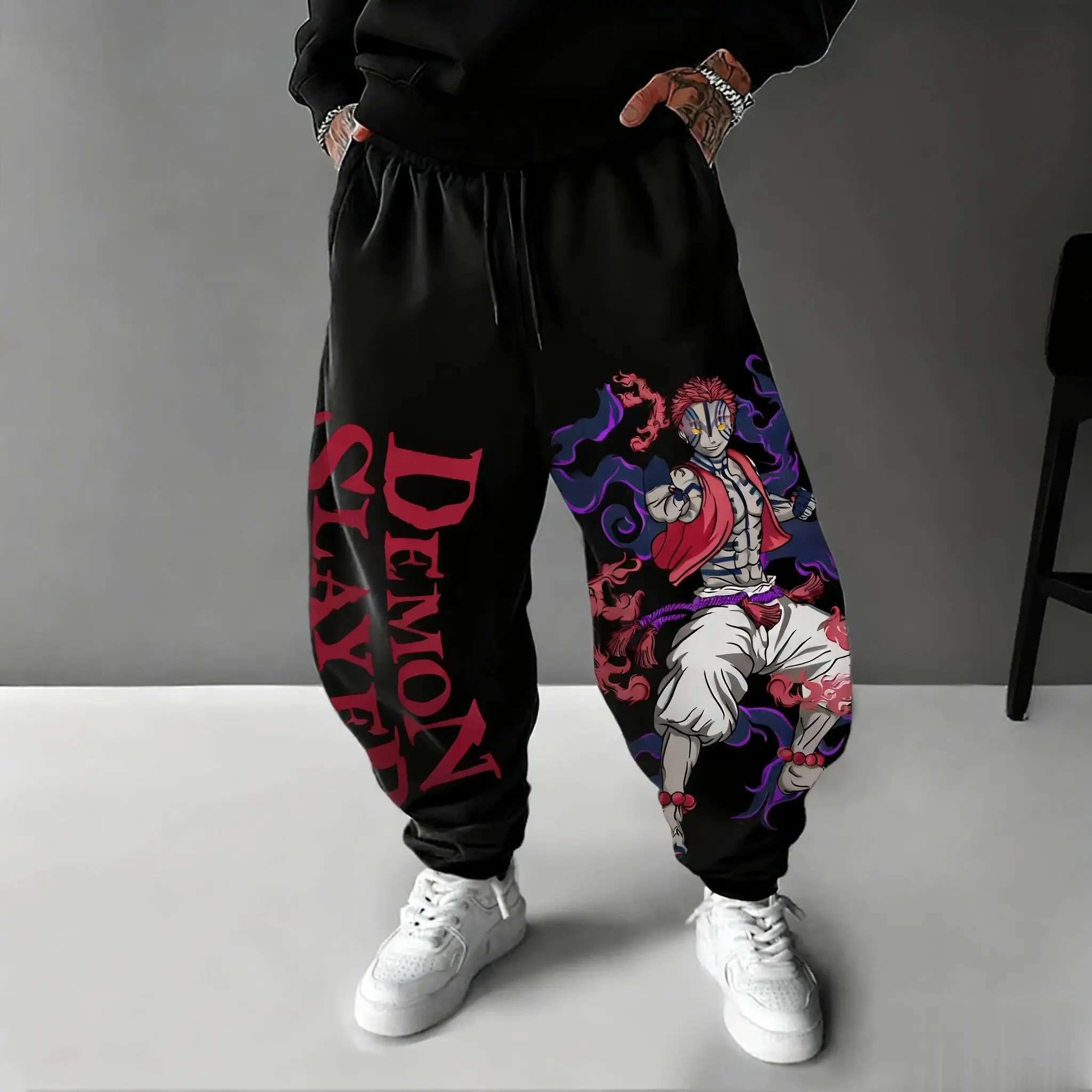 Y2K Winter Clothing - 2026 iblis avcısı Akaza Anime pantolon