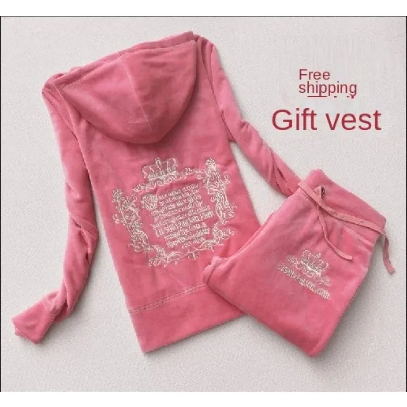 Y2K Winter Clothing - JC eşofman kadın kadife kadın marka