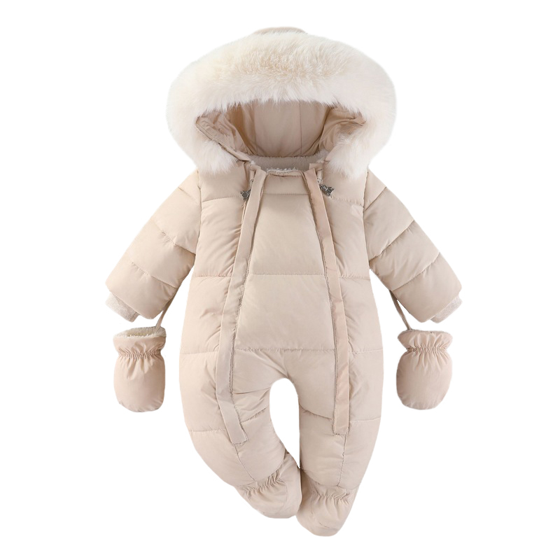 Winter Clothing For Baby Girl - Kış yenidoğan bebek Romper eldiven ile