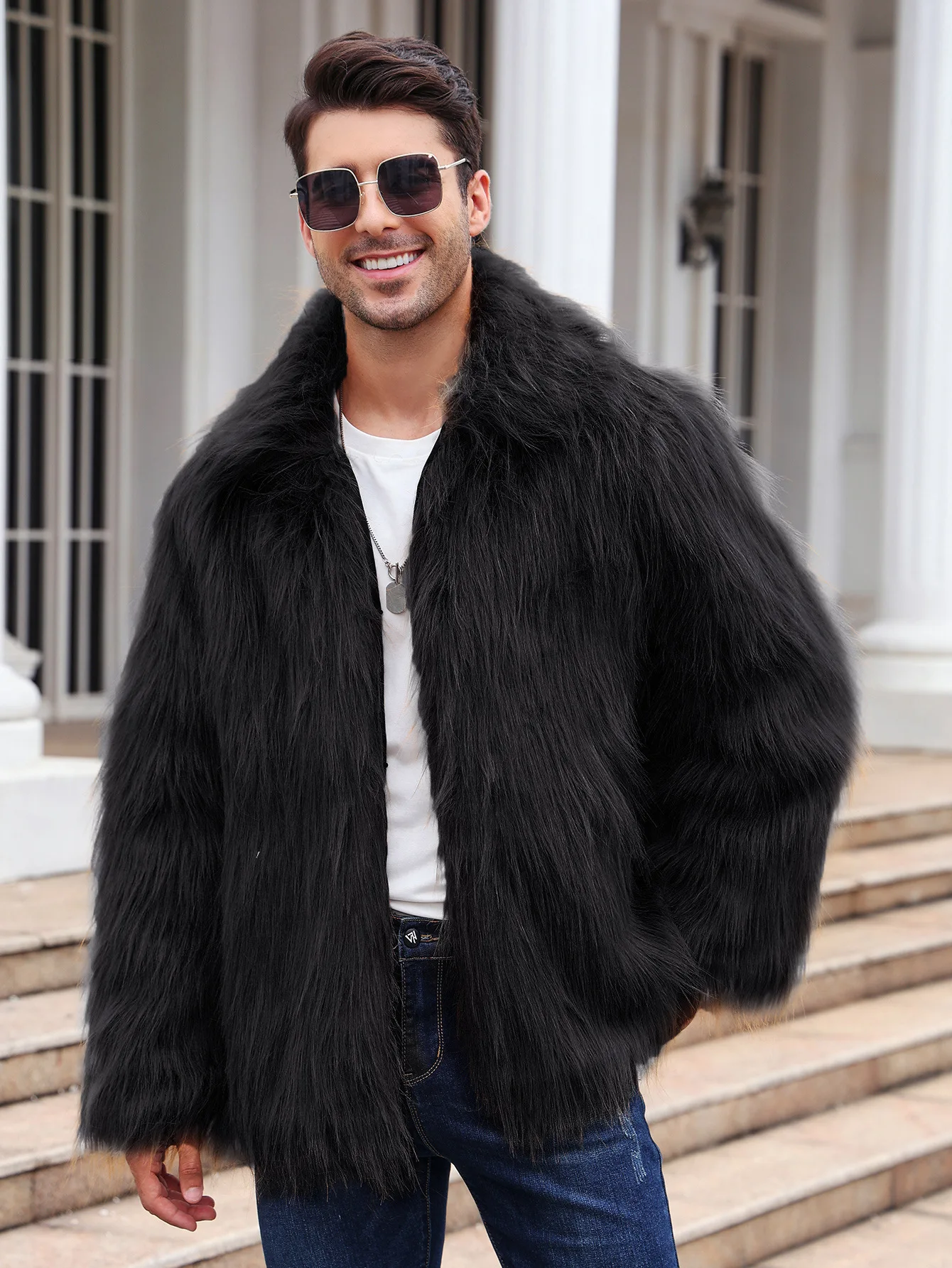 Erkekler Sahte Tilki Kürk Ceke - Winter Clothing Uae incelemesi ve fiyatı